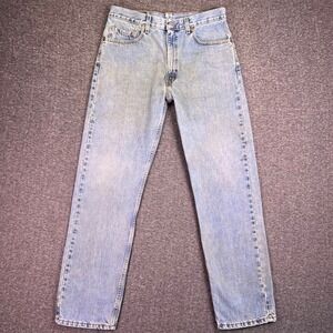 VTG Levis 505 Jeans Mens 33x31 Light Blue Straight Leg 100% Cotton Denim USA Y2K